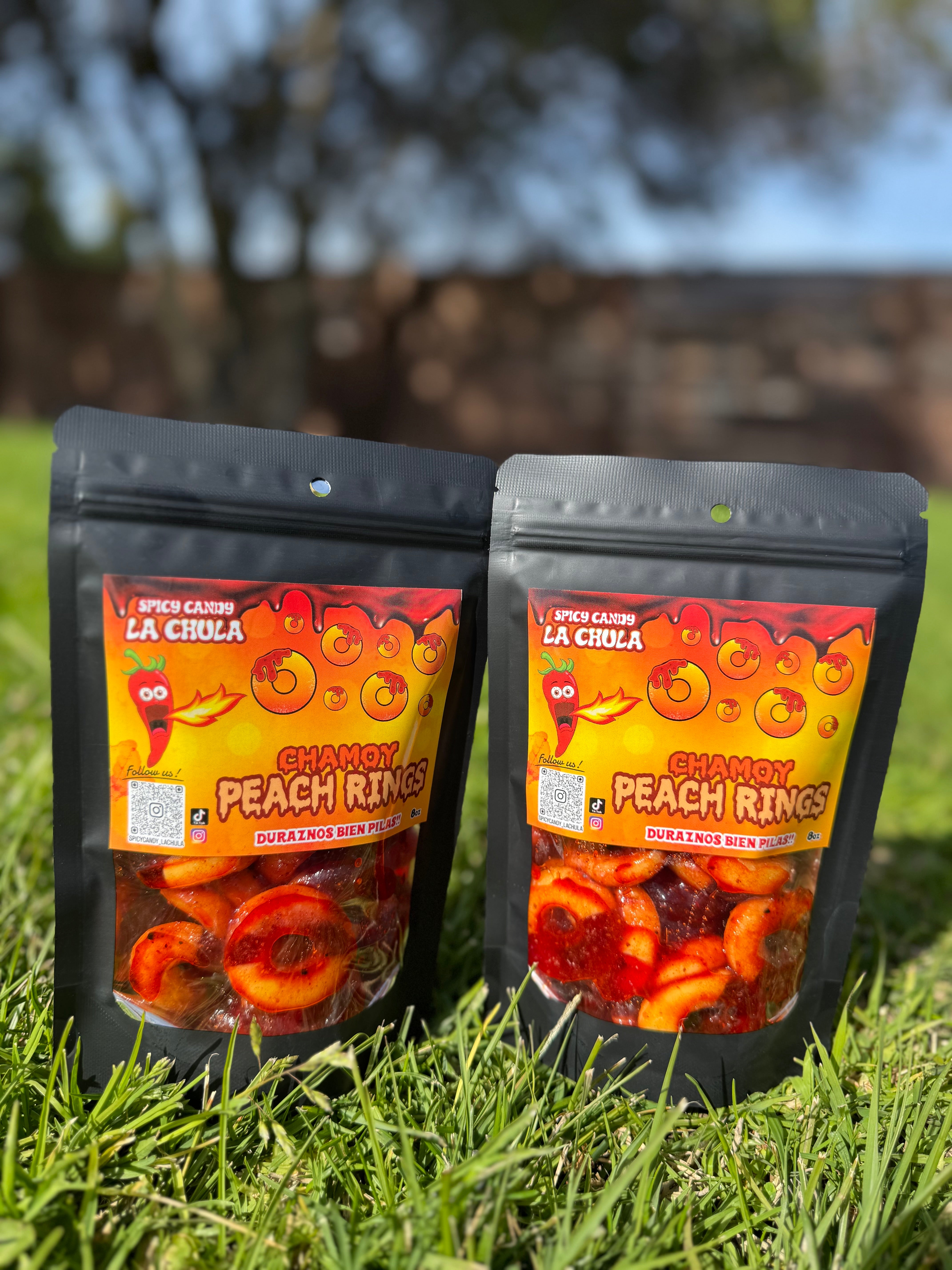Chamoy Peach Rings - Duraznos bien pilas!! – spicycandylachula